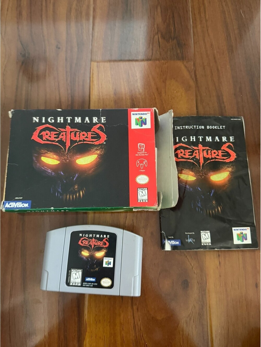 Nightmare Creatures (Nintendo 64, 1998) CIB Box Manual Game Cart, Tested, VG